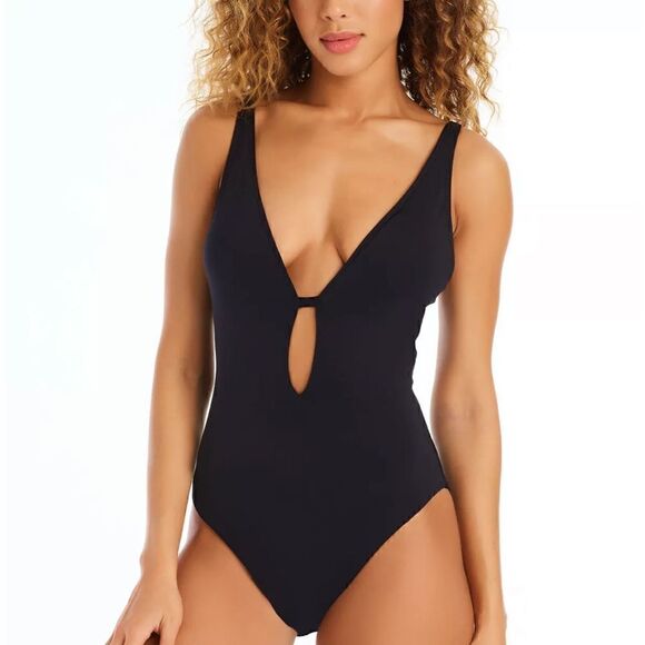 Sanctuary Other - Sanctuary Women's Refresh Plunging Lace-Back One-Piece Swimsuit, swimwear